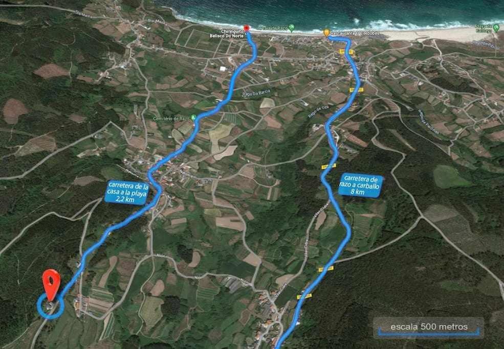 아 코루냐 Ag Casa Anema 10 Huespedes A 2Km De La Playa Razo 빌라 외부 사진